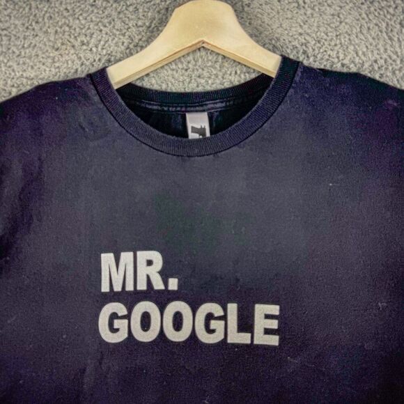 Mr Google Tee Shirt Mens‎ Extra Large Black Humorous Fathers Day Grandpa Funny - Picture 2 of 10